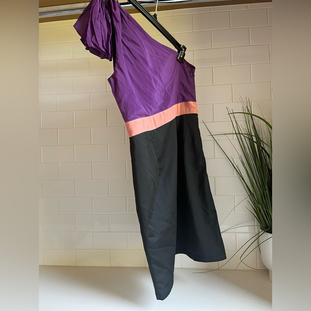 Minuet size S Purple and Black Dress with Pink Accent